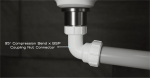 Threaded Female 95-Degree Basin Waste Elbow Connector (1.25" to 32mm) - Image 2