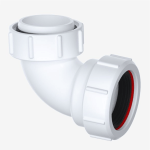 Threaded Female 95-Degree Waste Elbow Connector (1.5" to 40mm)