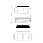 Threaded Female Waste Connector (1.5" to 40mm-43mm) - Image 4