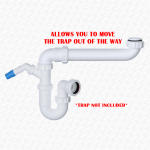 Under Kitchen Sink Cupboard Space-Saving Waste Trap Kit (1.5" / 40mm) - Image 2