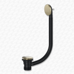 Brushed Brass Bath Clicker Waste & Overflow Fitting with Flexible Pipe - Image 4
