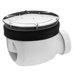 Wirquin Twisto 90mm Chrome Self-Cleaning Shower Waste (34040601)