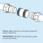 40mm to 43mm Multifit Straight Compression Waste Pipe Coupling (1.5") - Image 3
