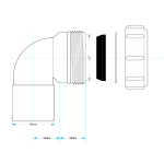 40mm to 43mm Multifit 90-Degree Plain End Trap Outlet Connector (1.5") - Image 4