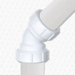 32mm to 36mm Multifit 45-Degree Compression Waste Pipe Elbow Bend (1.25") - Image 2