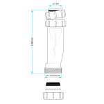 Freestanding Bath Waterless Waste Trap Kit with Flexible Pipe (1.5" / 40mm) - Image 4