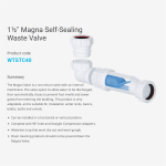 Freestanding Bath Waterless Waste Trap Kit with Flexible Pipe (1.5" / 40mm) - Image 2