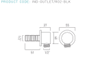 Vado Individual Brushed Black Wall Shower Outlet Fitting (IND-OUTLET/RO2-BLK) - Image 2