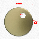 44mm Satin Gold / Brass Toilet Seat Hinge Covers Top Fix Pair - Image 4