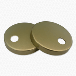 44mm Satin Gold / Brass Toilet Seat Hinge Covers Top Fix Pair