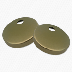 44mm Satin Gold / Brass Toilet Seat Hinge Covers Top Fix Pair - Image 6