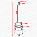 20 spline K.VIT shower diverter cartridge